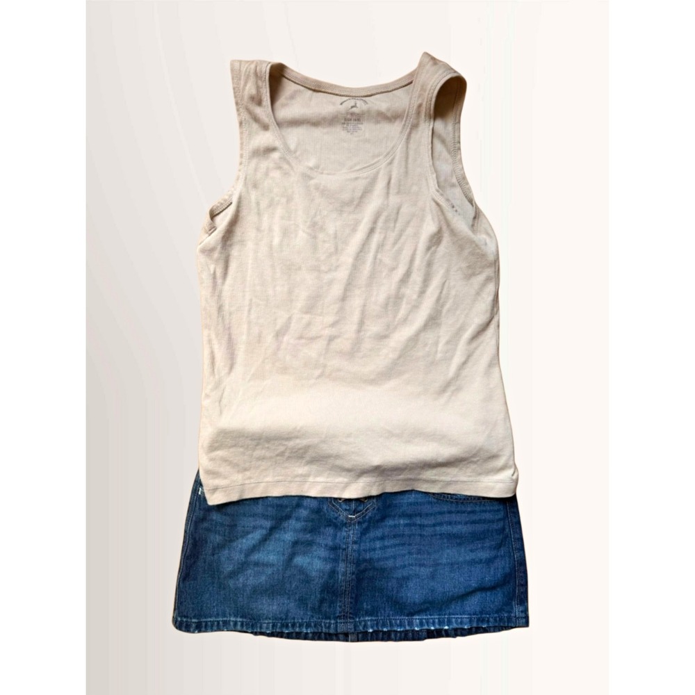 White Stag S Beige Stretch Scoop Neck Tank Top